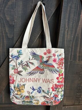 NWOT JOHNNY WAS “California” Canvas Tote Bag
